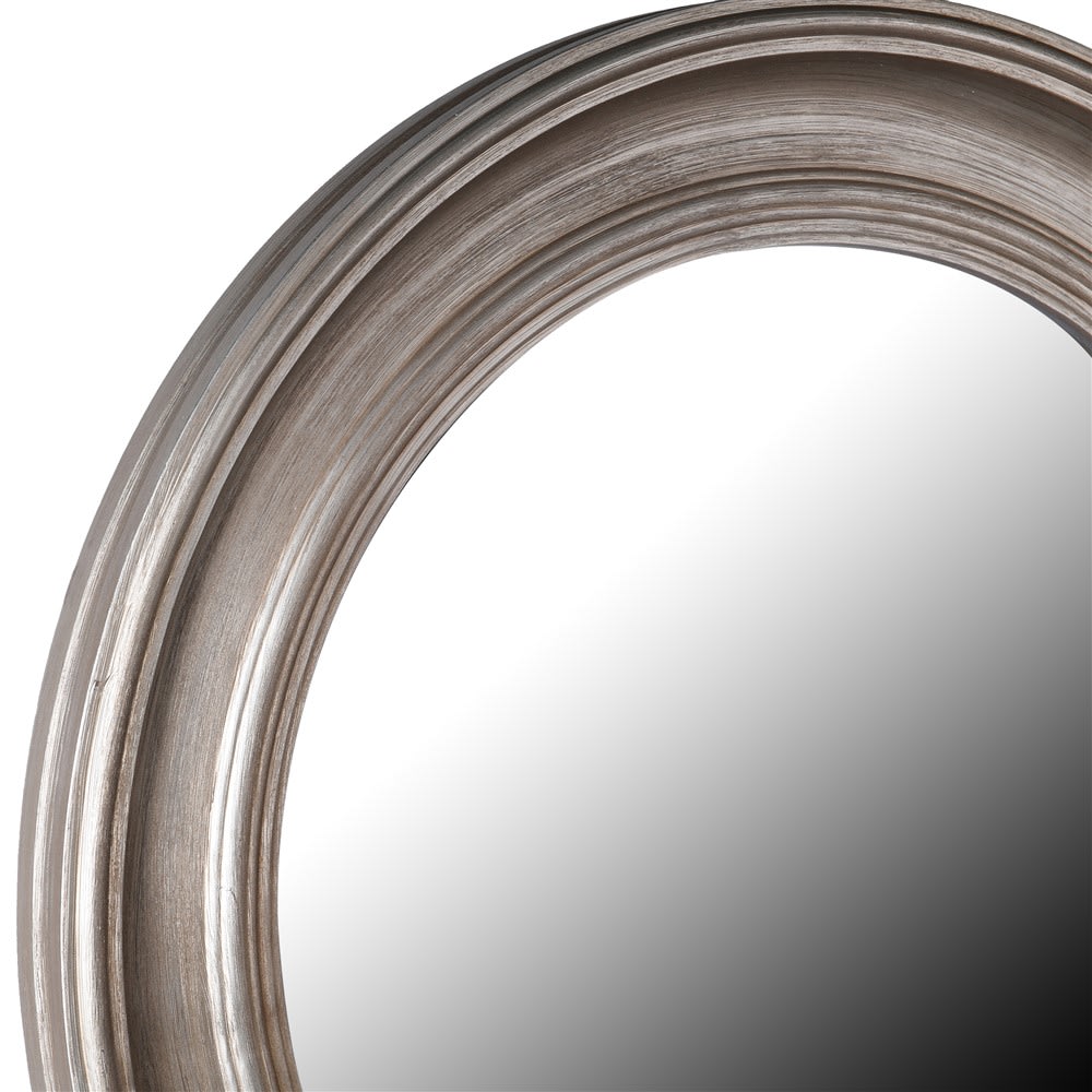 Antique Silver Round Mirror