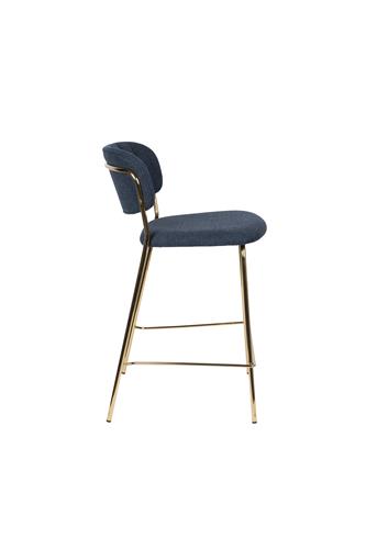 Counter Stool Jolien Gold/Dark Blue