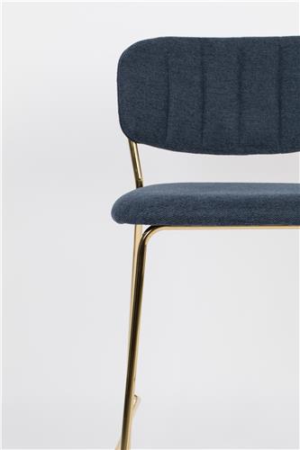 Counter Stool Jolien Gold/Dark Blue