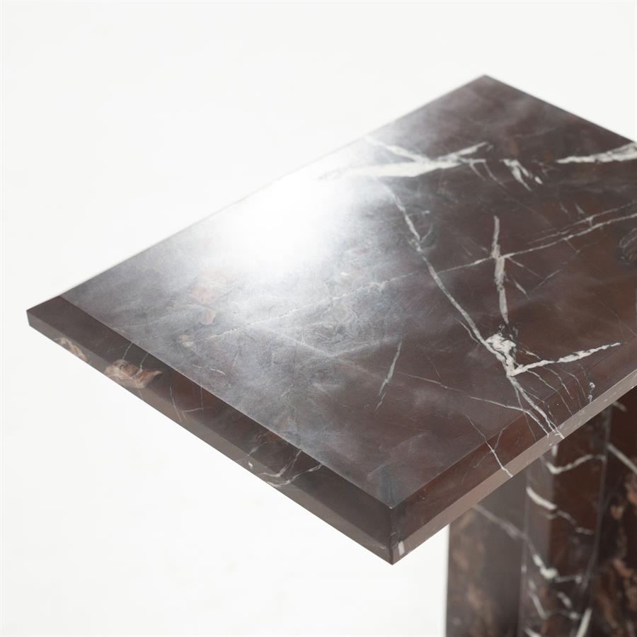 Mirage Red Marble Sofa Table