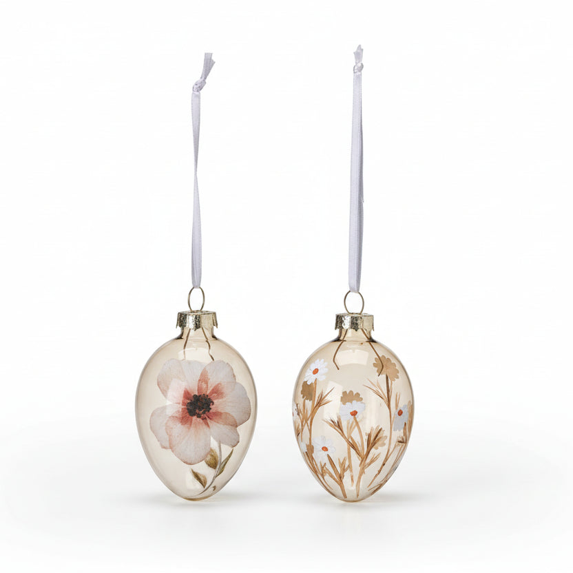 Bag of 8 Glass Hanging Easter Eggs