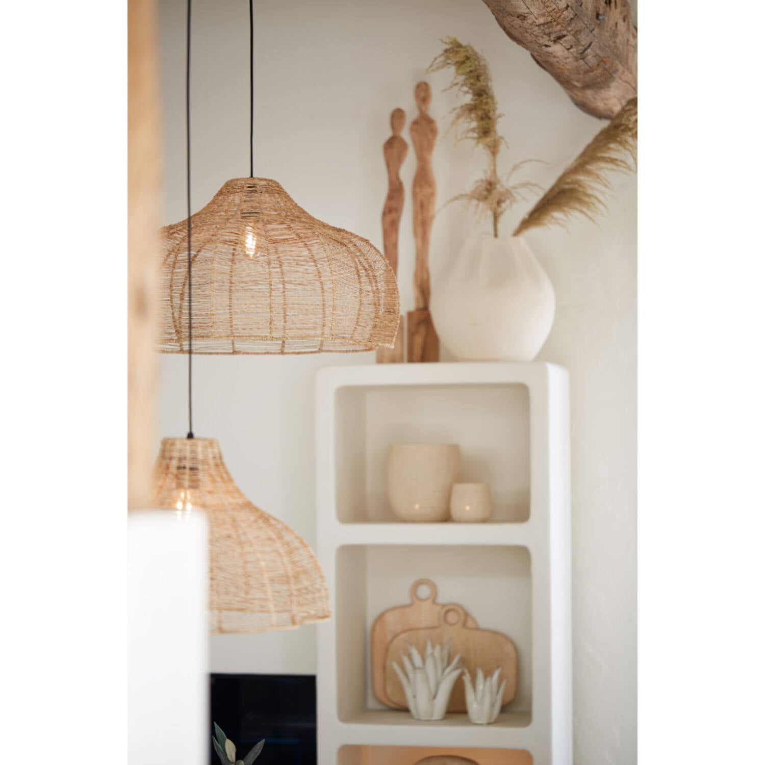Jute Scalloped Shade Only