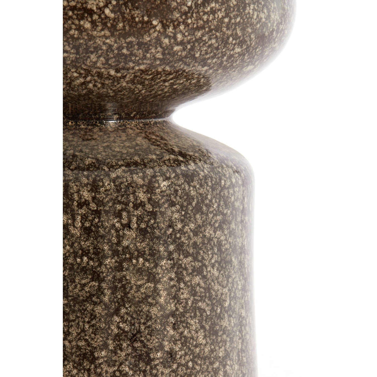 Dark brown ceramic side table