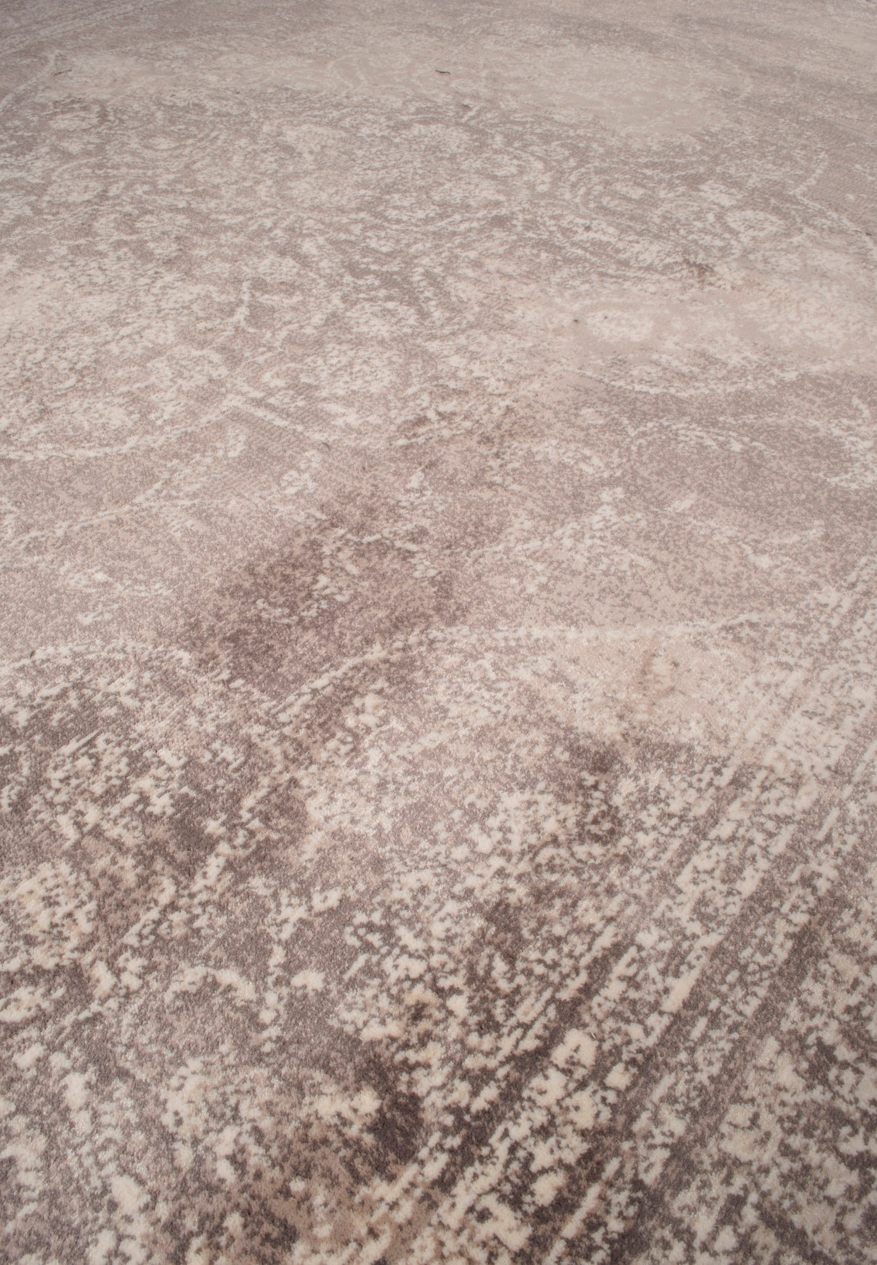 Washed Effect Light Grey Rug