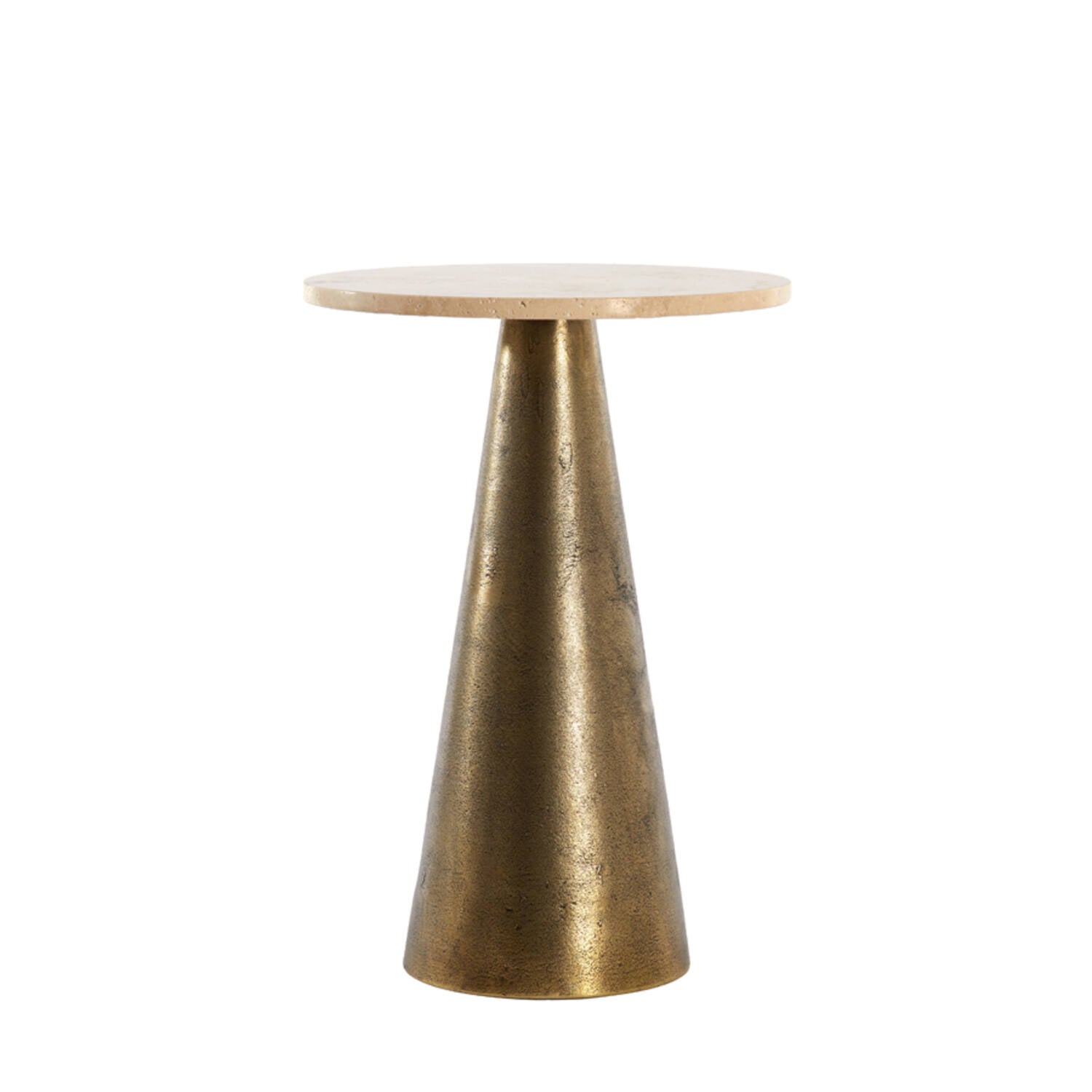 Travertine Side Table