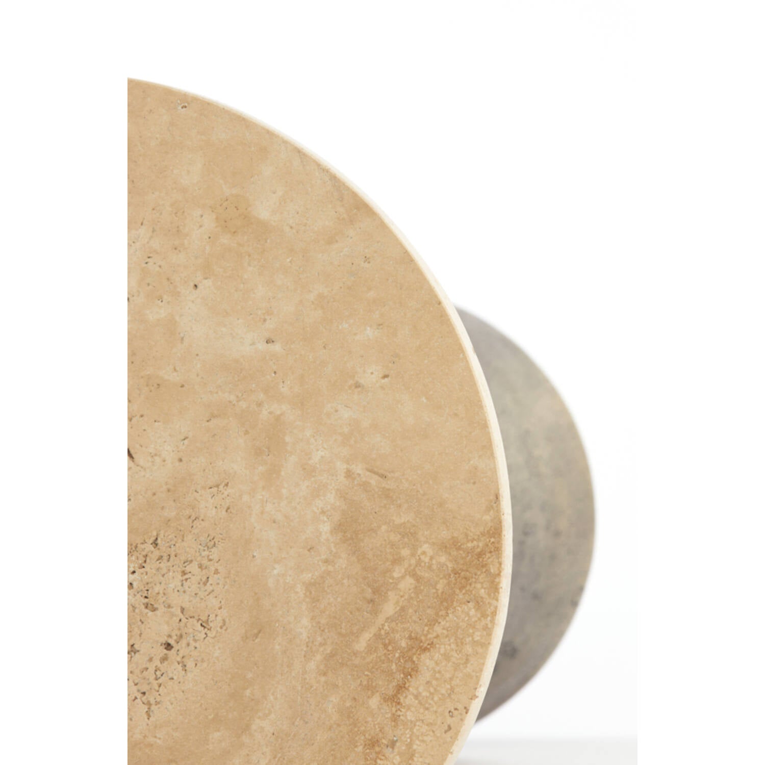 Travertine Side Table