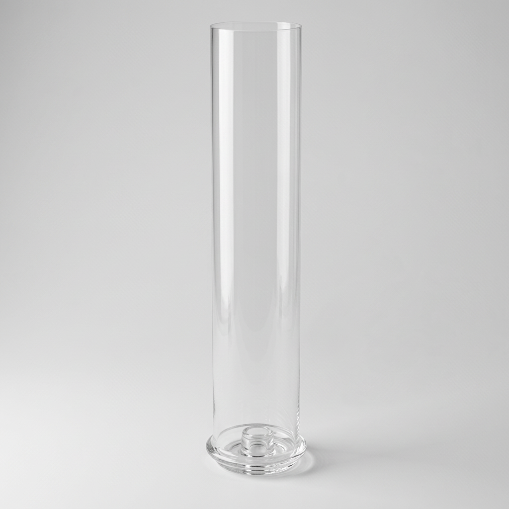 Glass Cylinder Taper Candle Holder