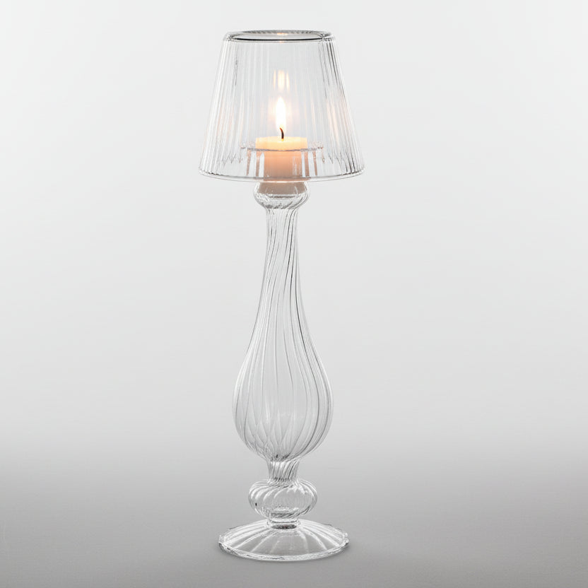 Glass Tea Light Lamp Large