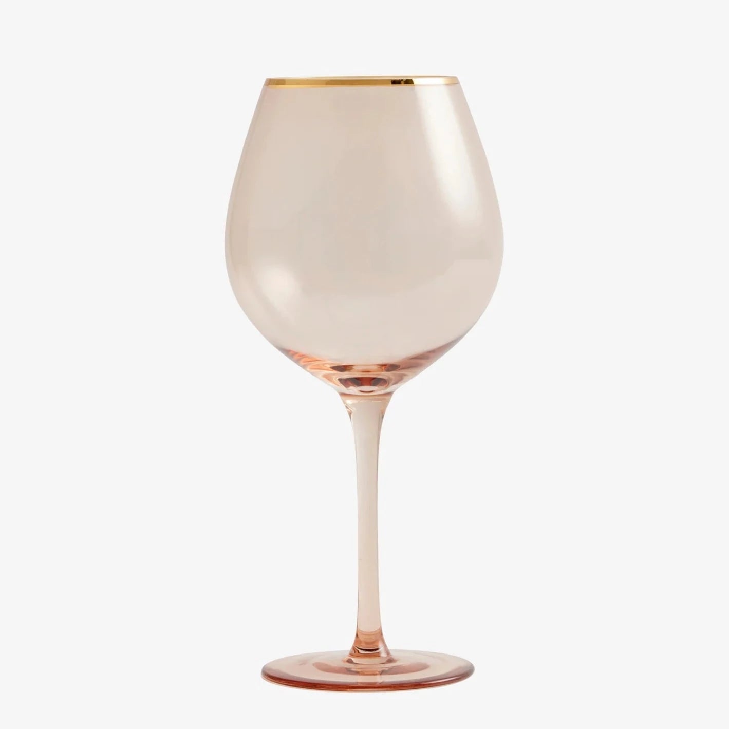 Goldie wine glass with Gold rim