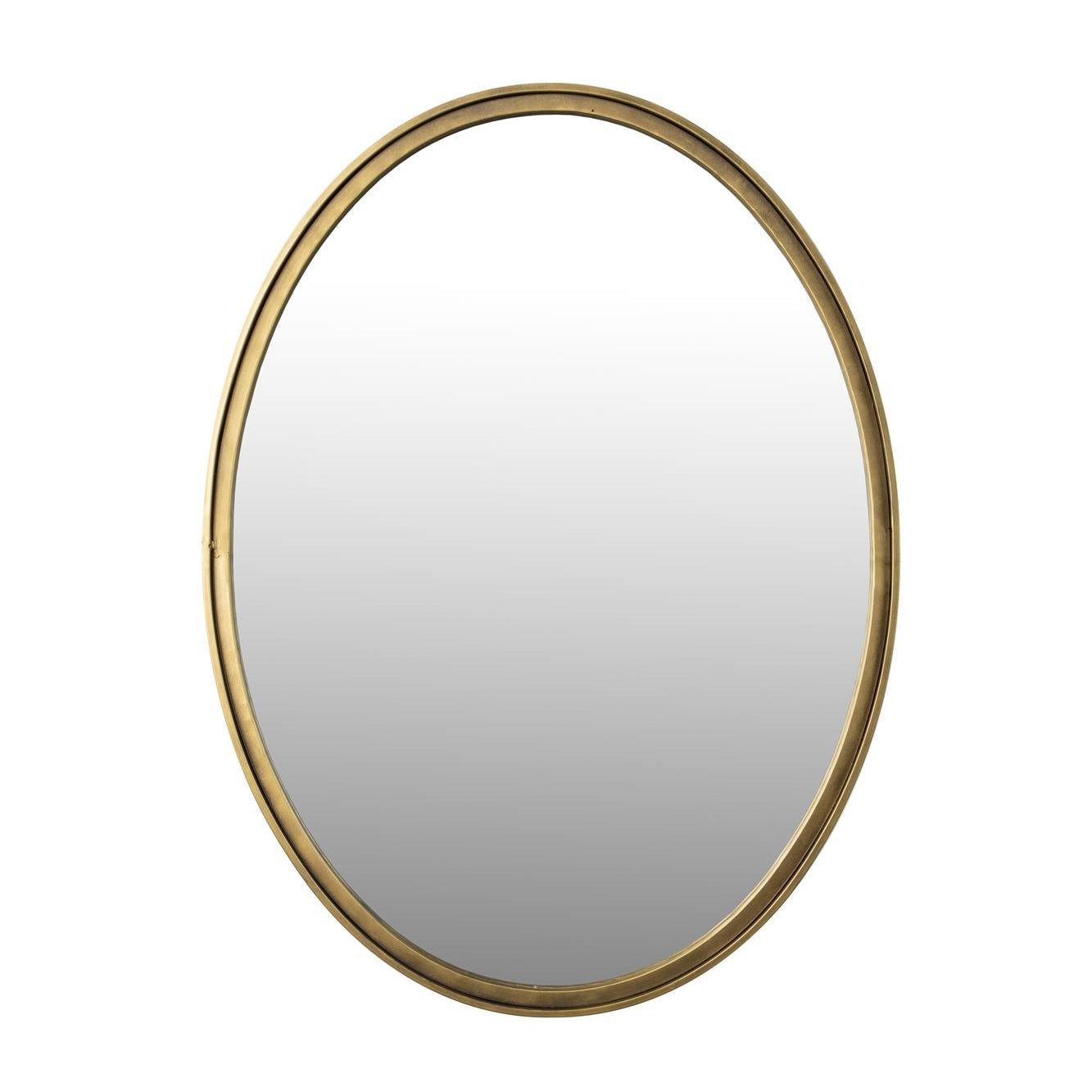 Mat Oval Brass Mirror