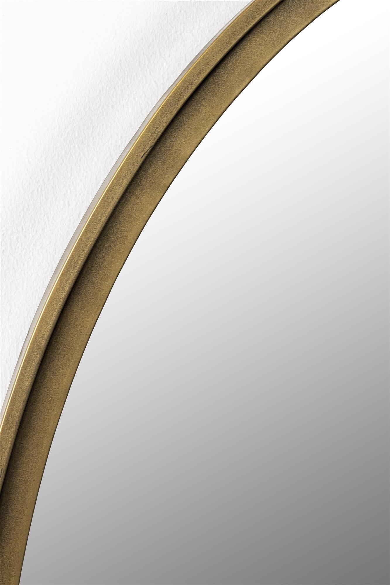 Mat Oval Brass Mirror
