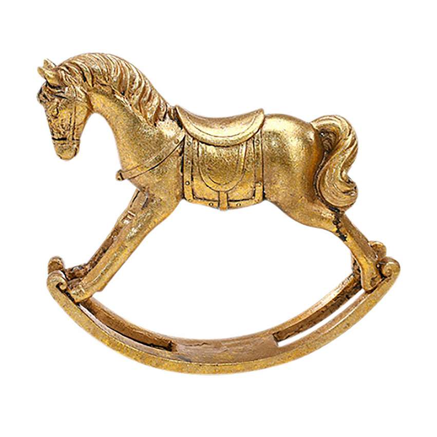 Gold Rocking Horse Decoration
