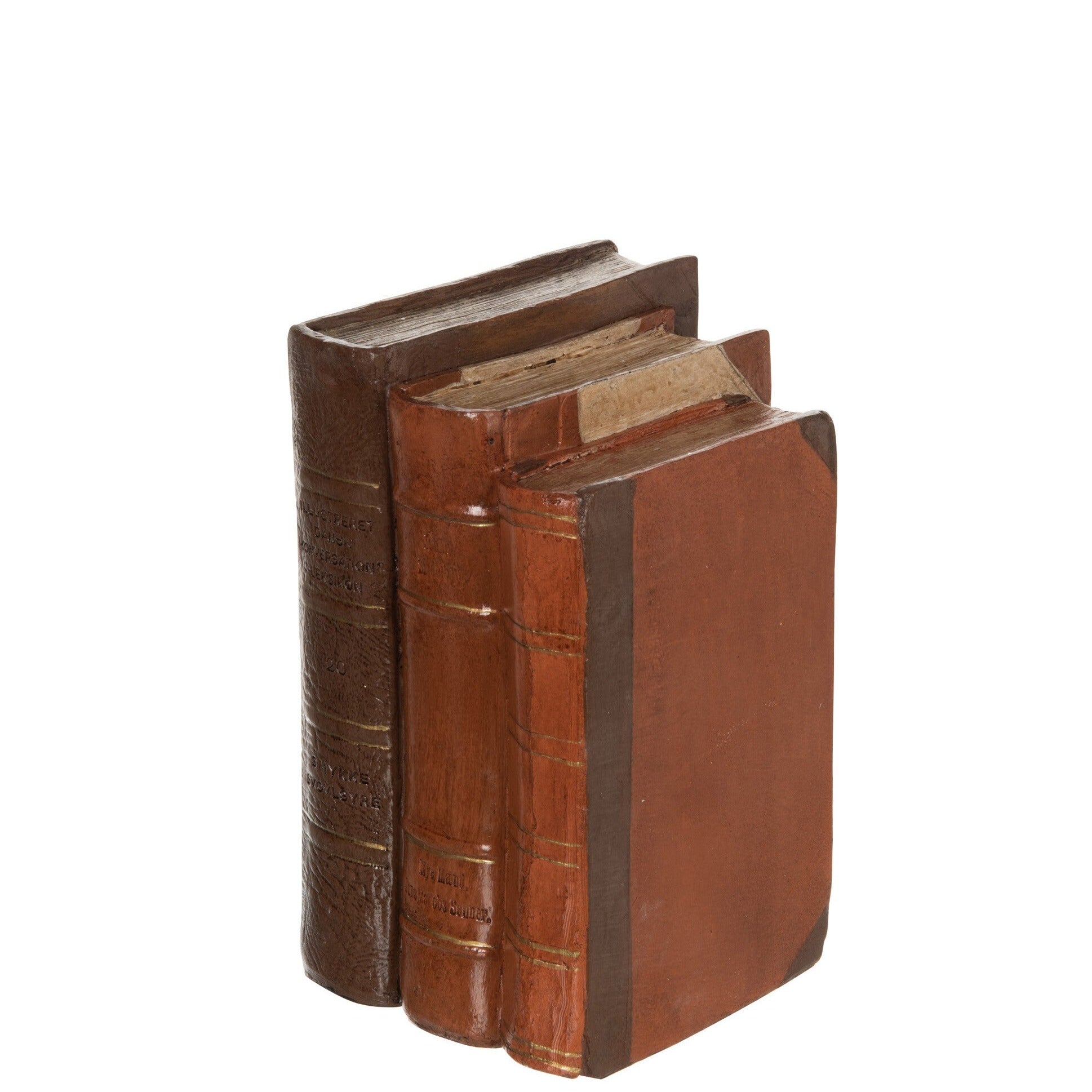 Large Brick Red Faux Books
