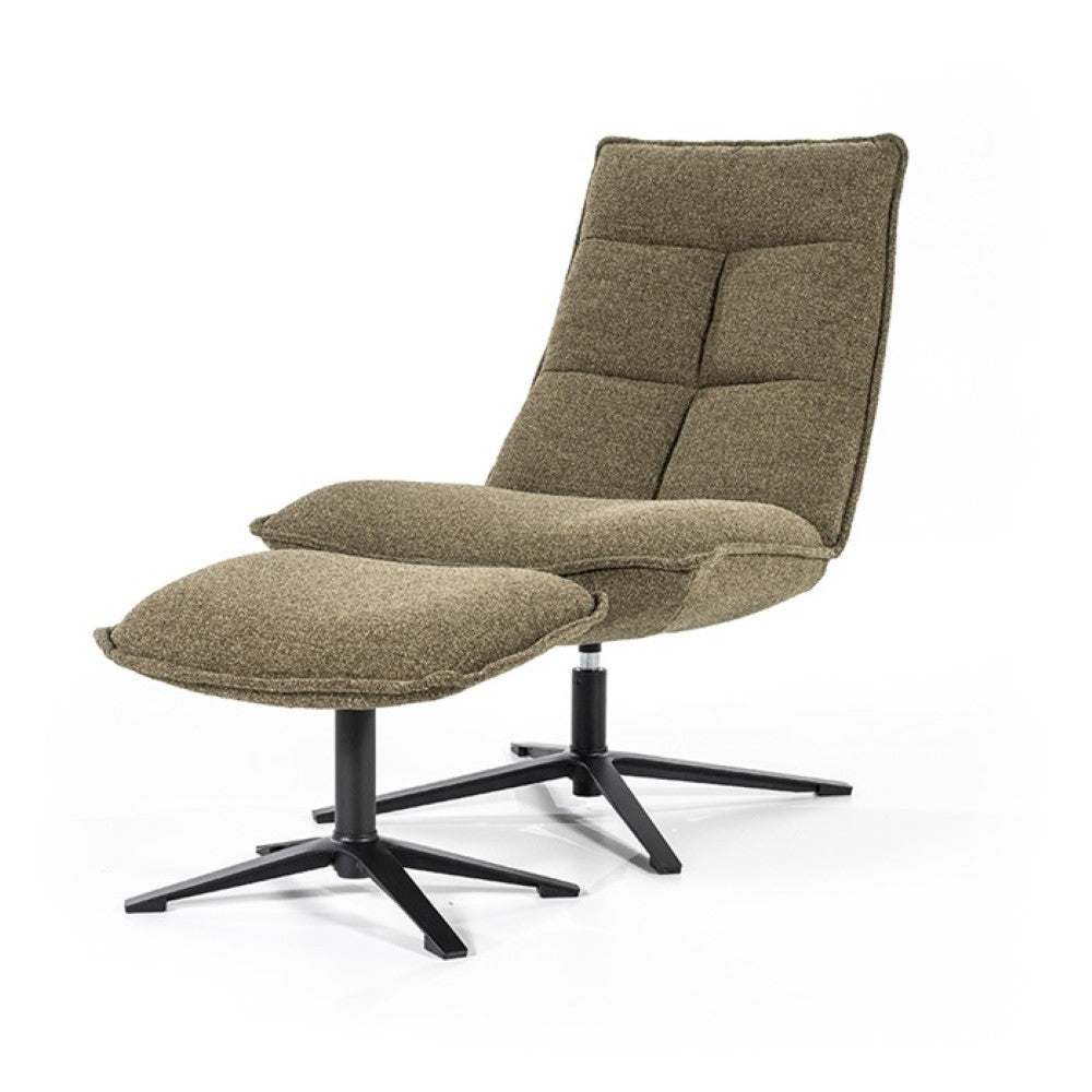 Armchair Marcus with footstool - green Baquer