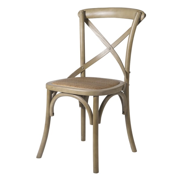 French Grey Cross Back Chair