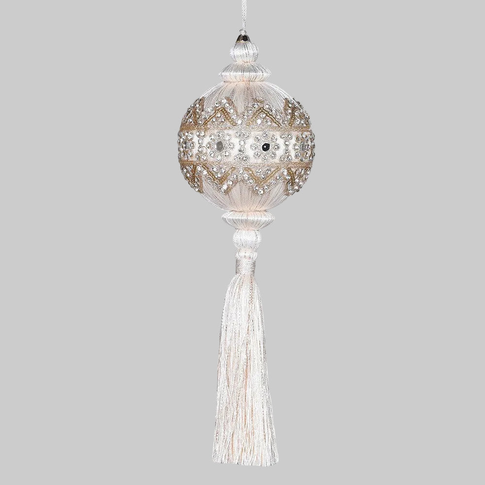 White Glitz Bauble