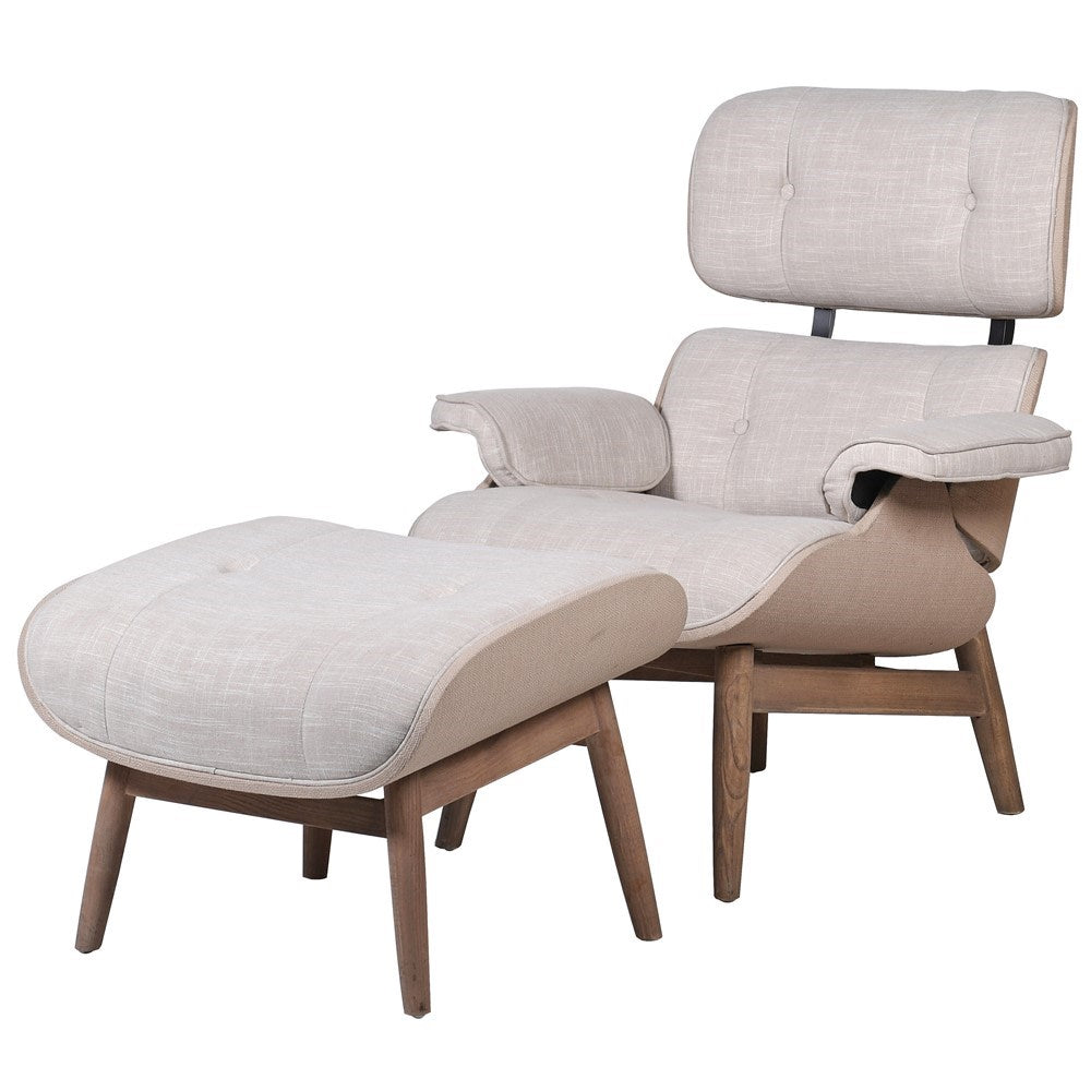 Lounger Chair with Footstool
