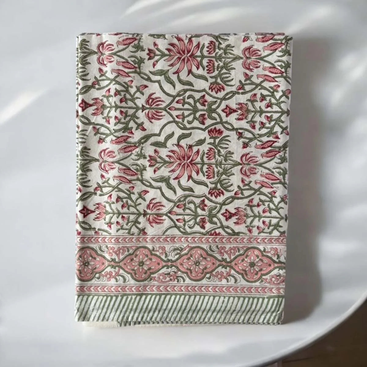 Pretty Pink/Green Tablecloth