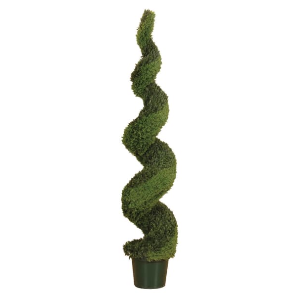 Faux Outdoor Conifer Spiral Topiary
