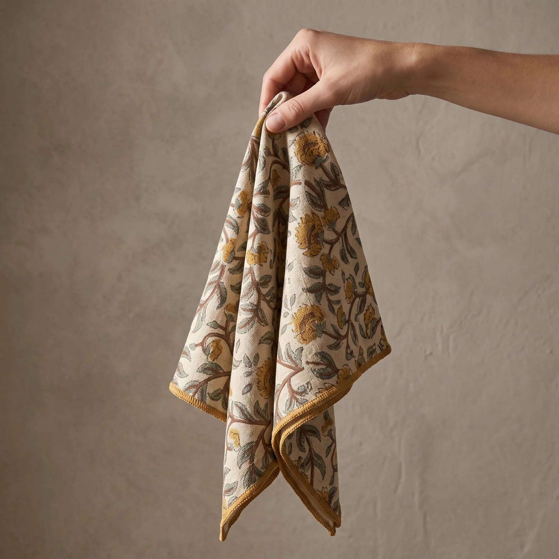 Ochre Floral Napkin Set