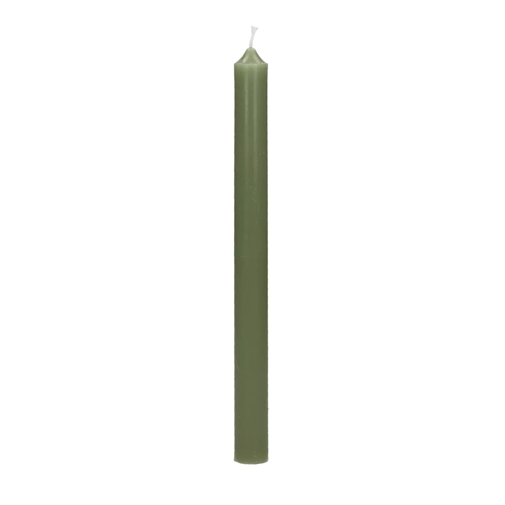 Avocade Green Taper Candle