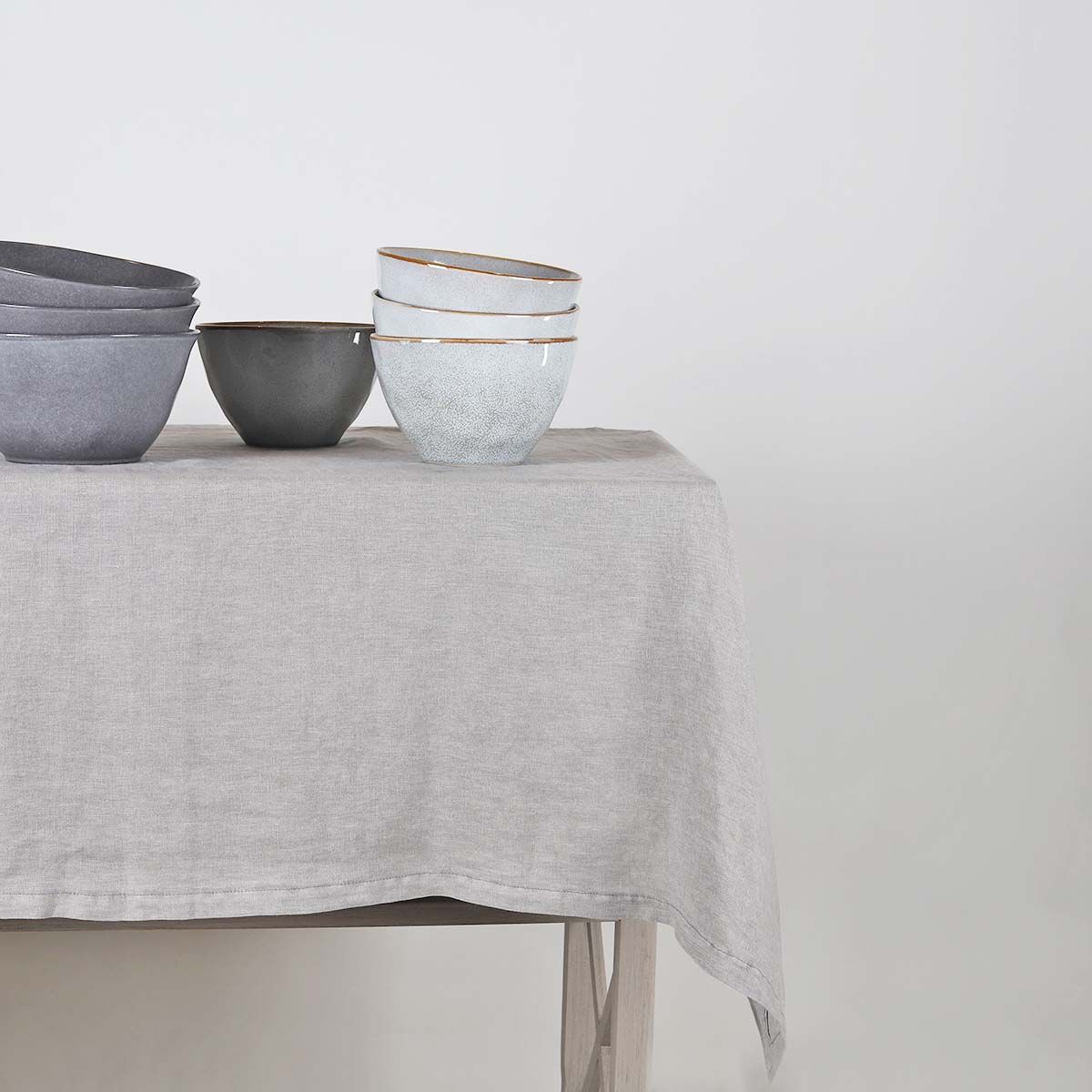 100% Linen Tablecloth- Grey