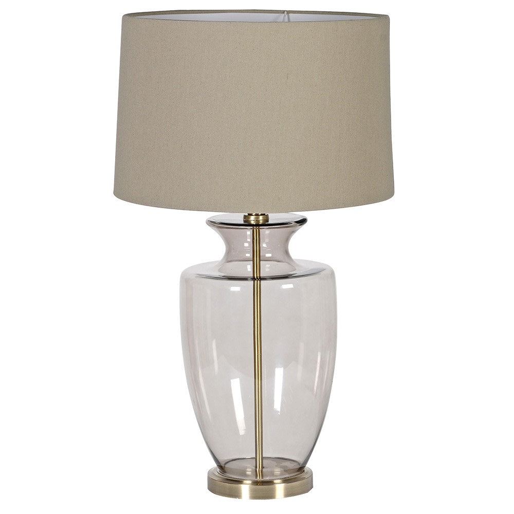 Glass & Brass Bedside Lamp