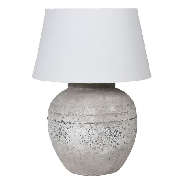 Distressed Grey Terracotta Lamp