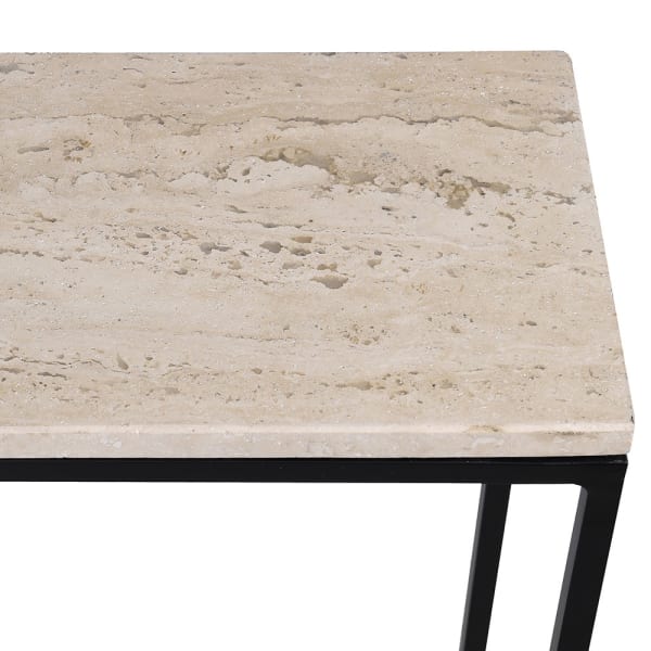 Travertine Console Table