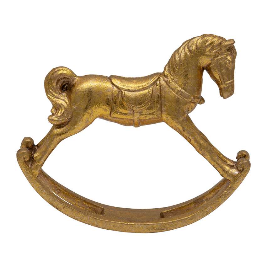Gold Rocking Horse Decoration