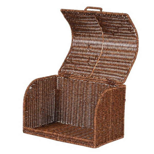 Faux Rattan Basket