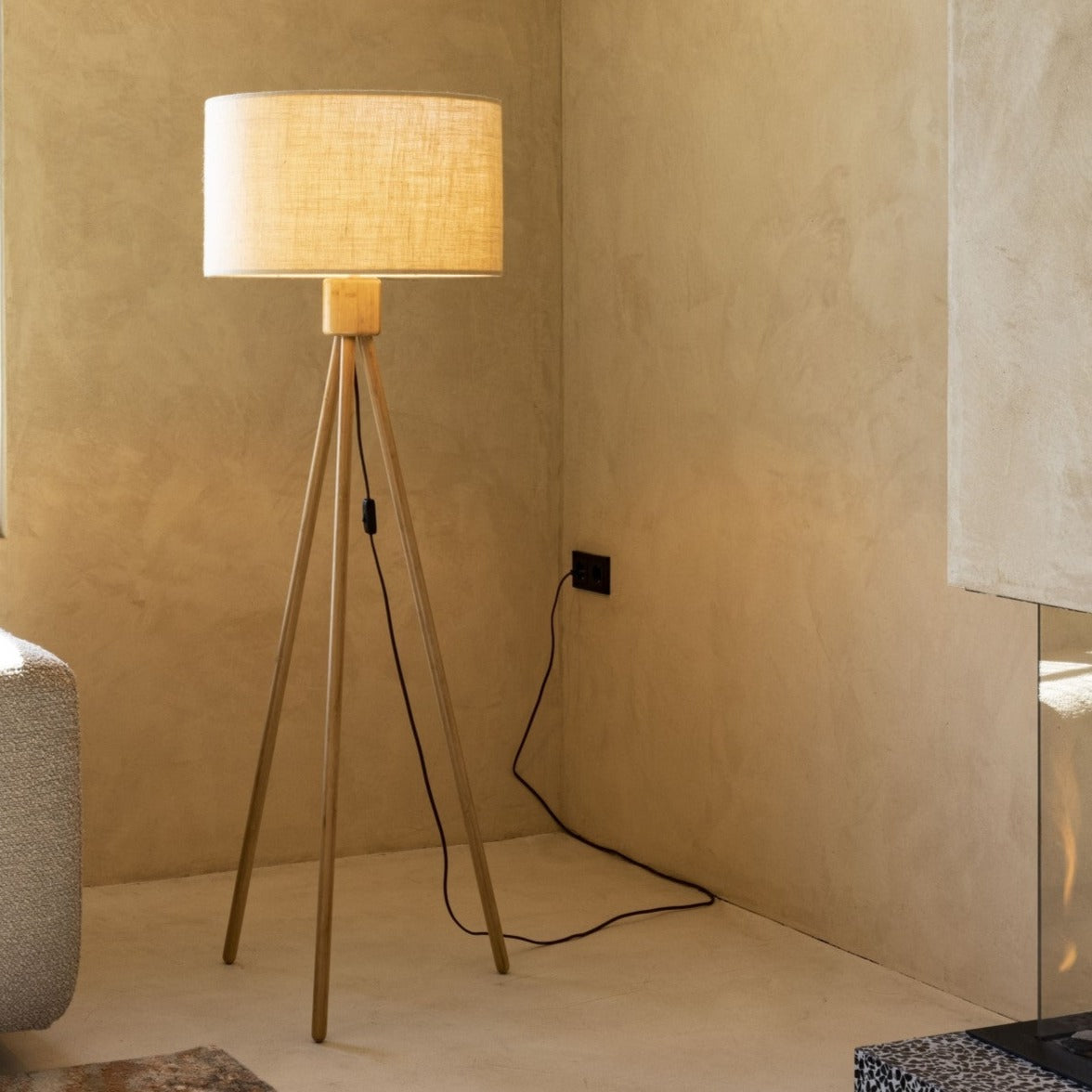 Bamboo Tripod Lamp