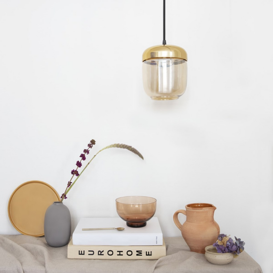Acorn Brass Pendant