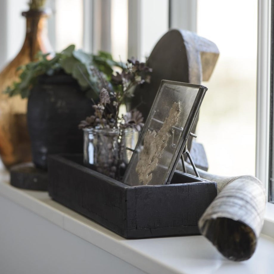 Recycled Wood Box with Metal Brackets