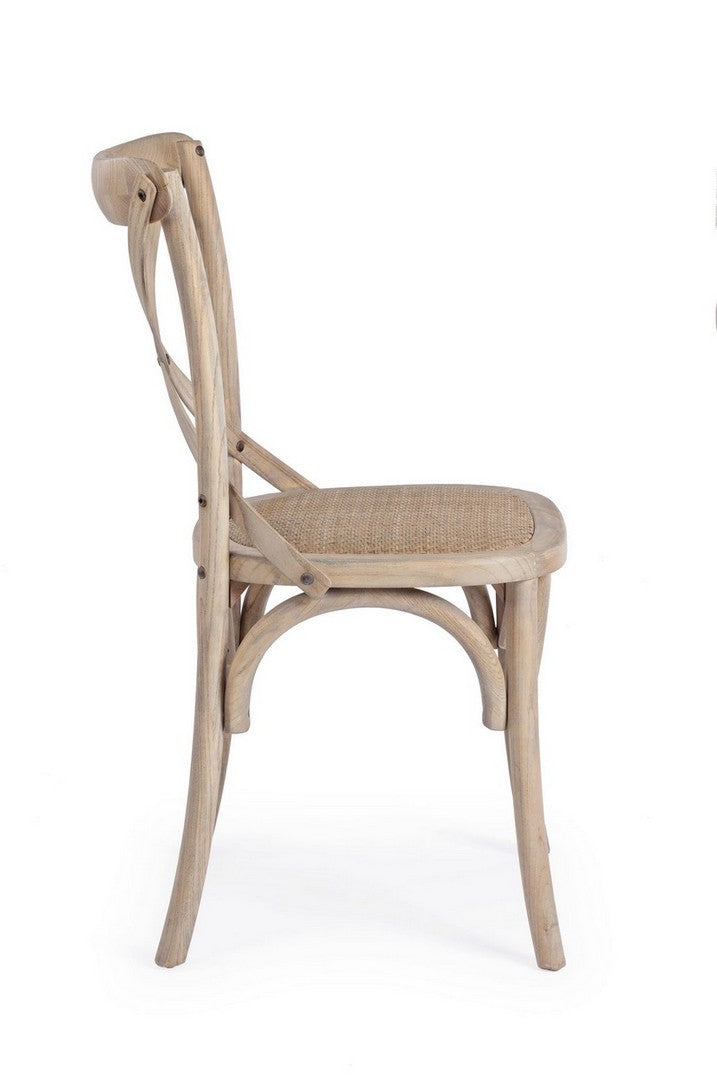 Elm Wood Crossback Dining Chair