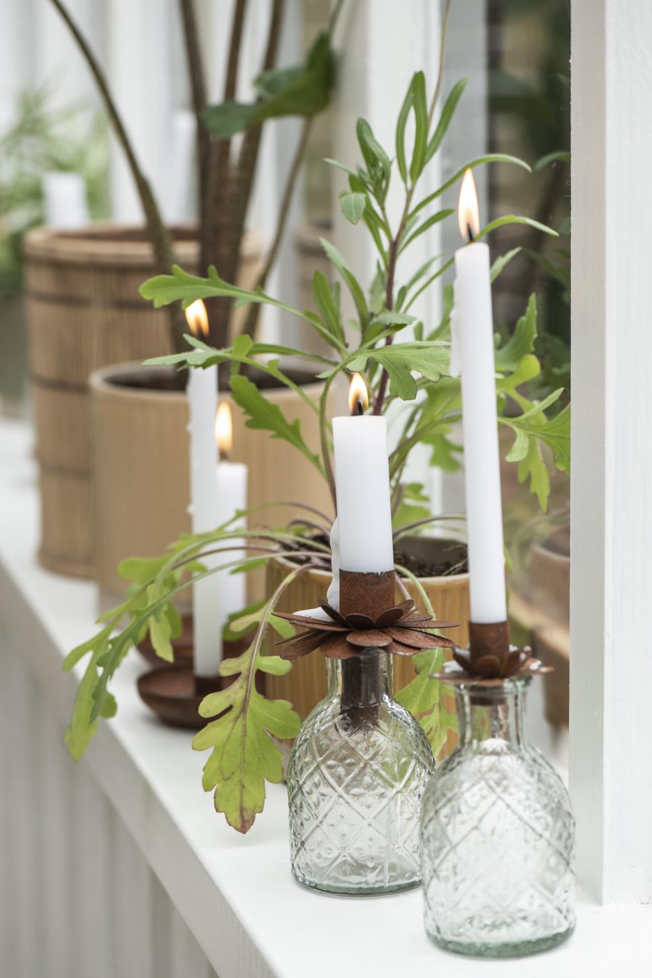 Candle Holder For Jars Rust