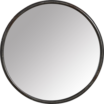 Small Round Iron Mirror - 25cm