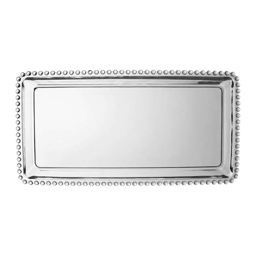 Beaded Rectangular Glass Dish