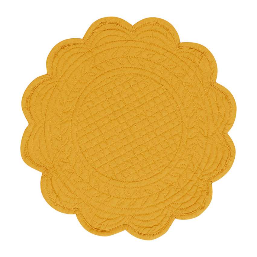 Round Quilted Placemat 42cm (Assorted Colours)