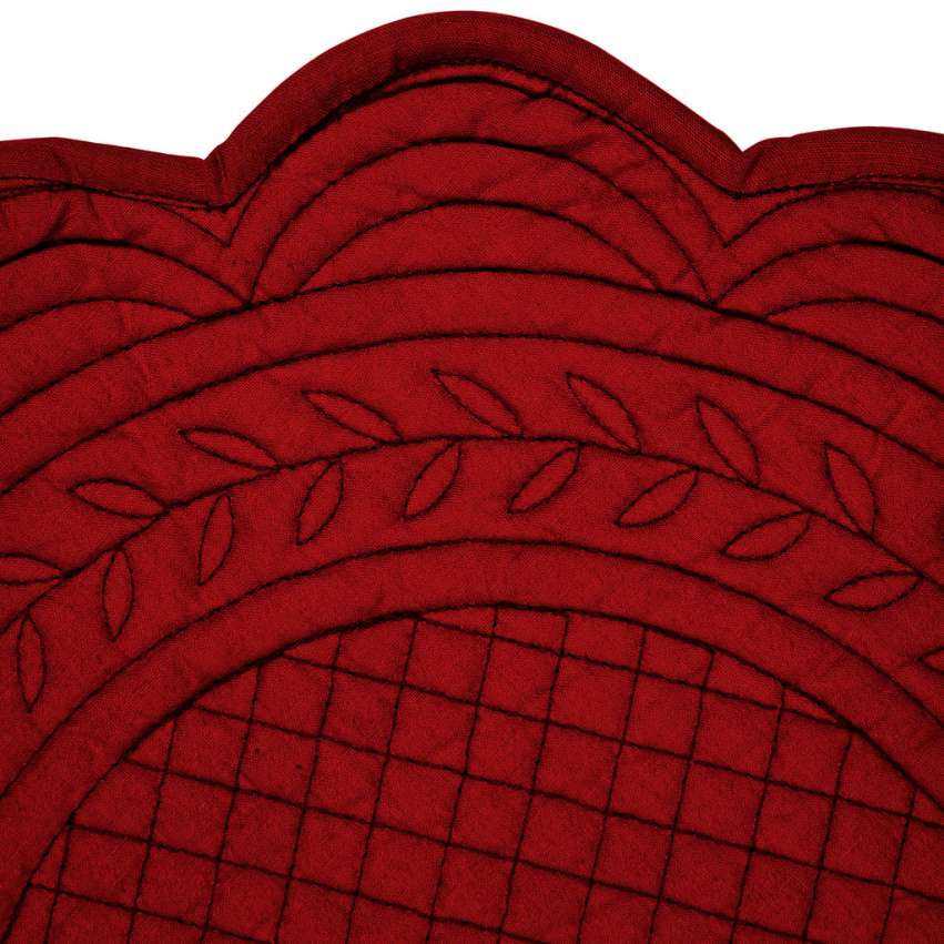 Round Padded Red Place Mat
