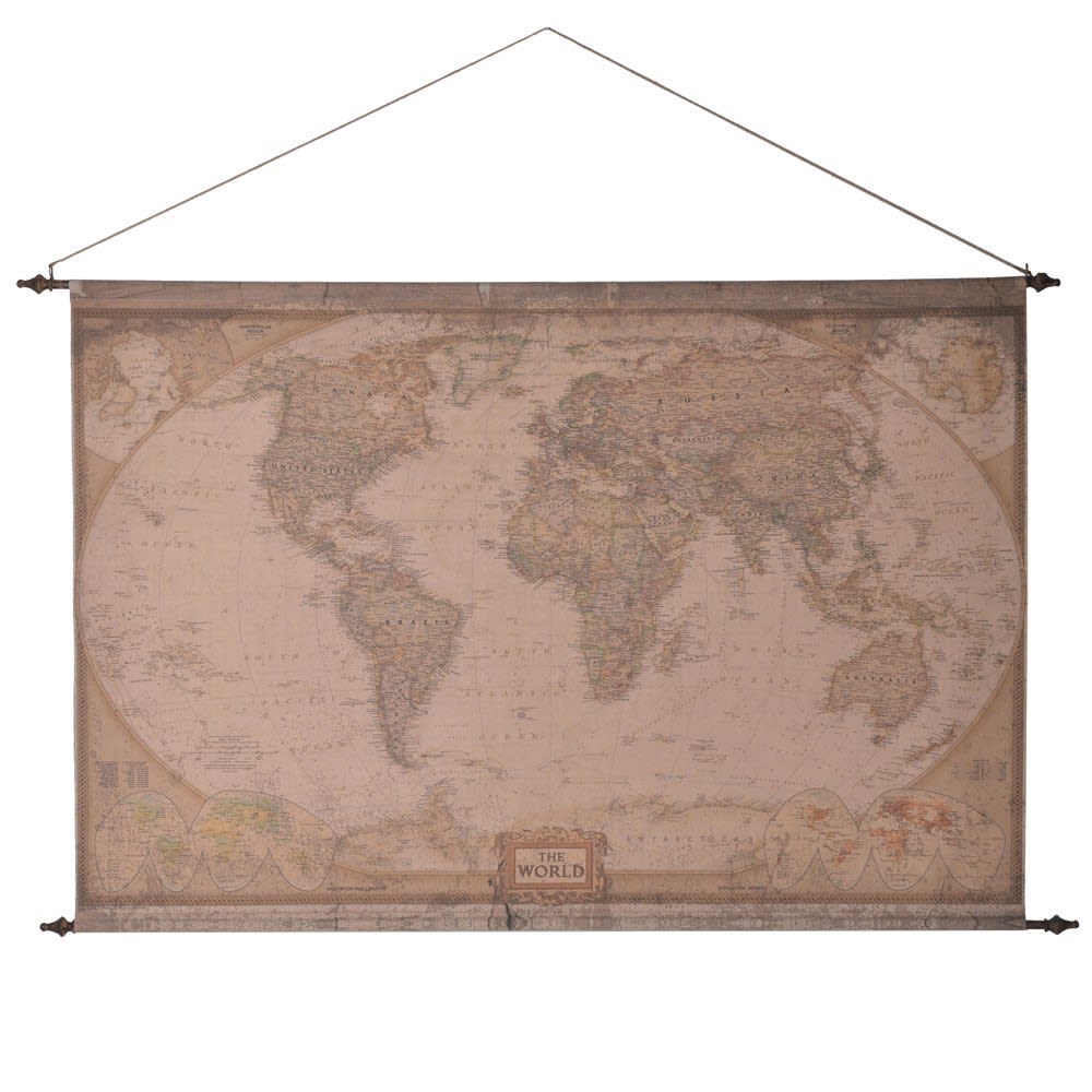 Extra Large Fabric World Map