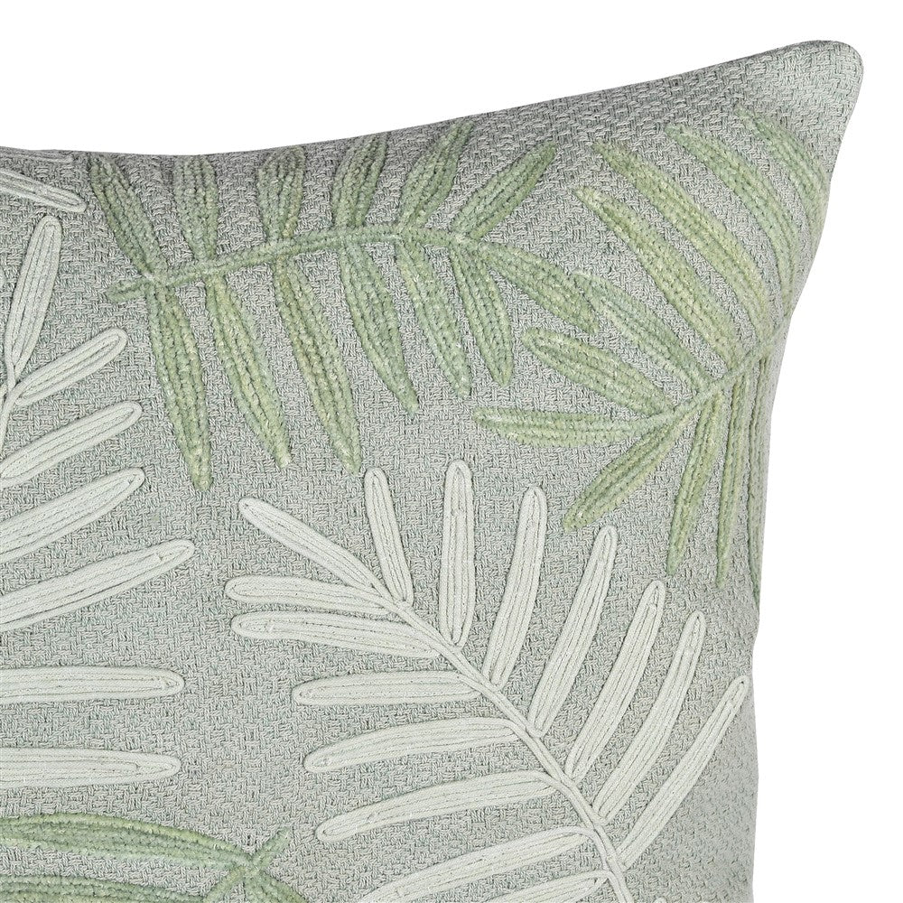 Green Palm Leaf Cushion