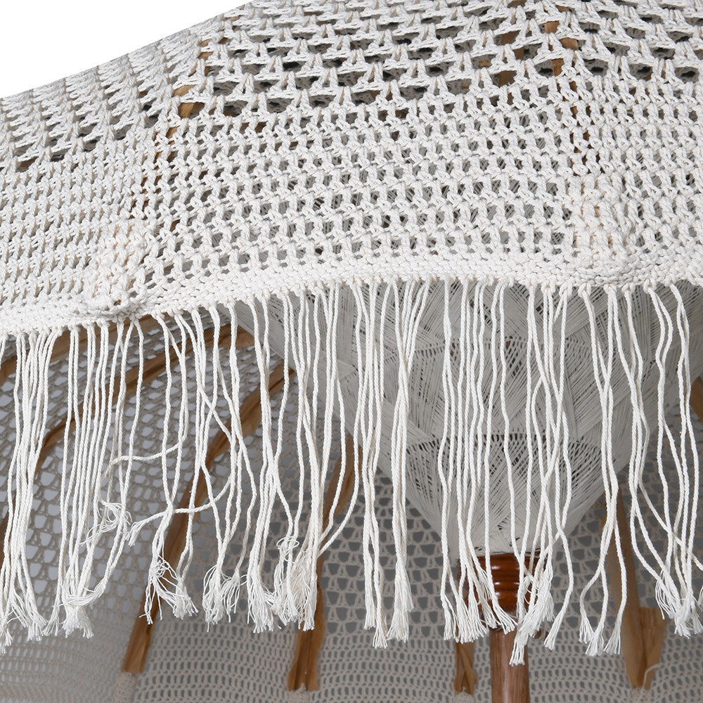 Natural Cotton Macrame Parasol