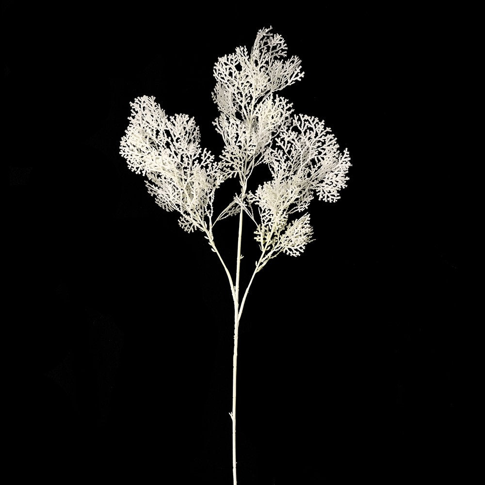 White Coral Fern Spray