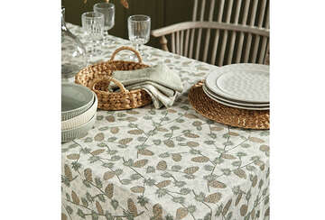 Rustic Larch Tablecloth- Gold 130 x 180cm