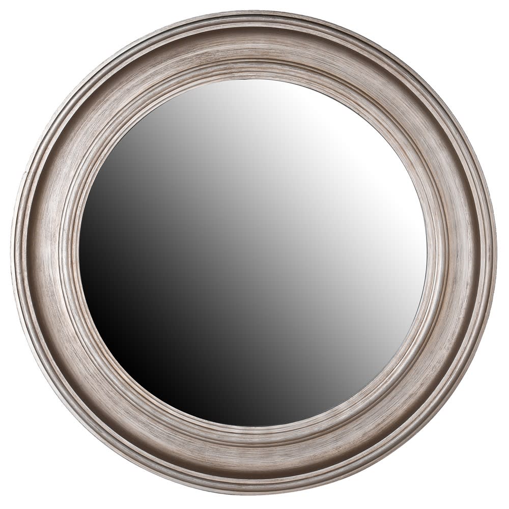Antique Silver Round Mirror