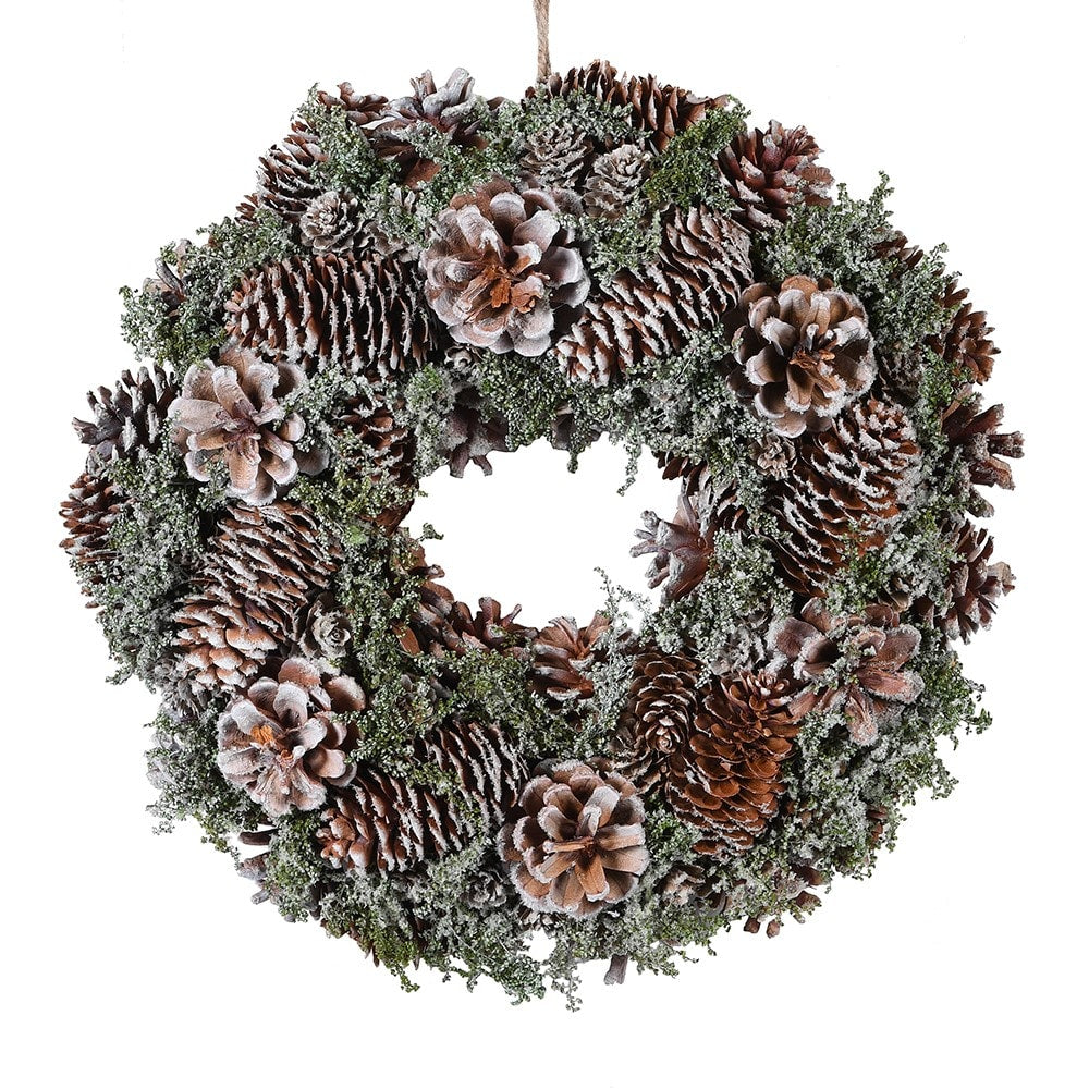 Frosted Pinecone Wreath