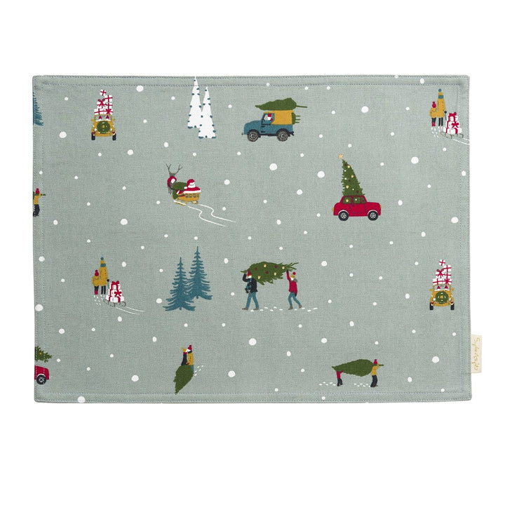 Home for Christmas fabric placemat