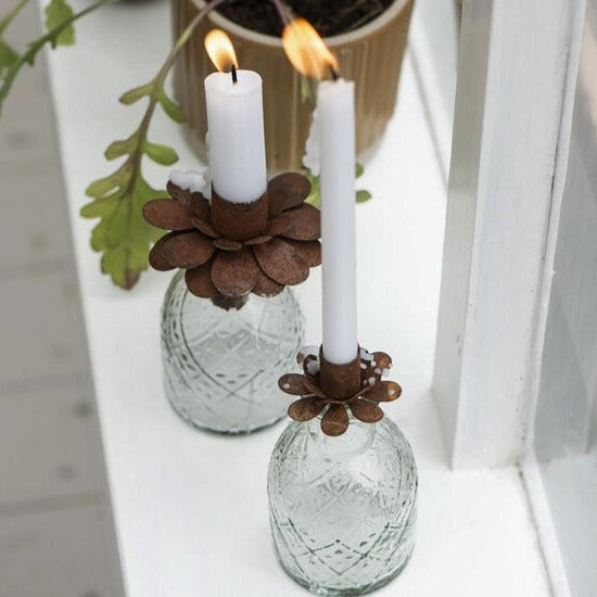 Candle Holder For Jars Rust
